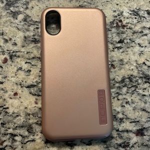 Rose gold Incipio iPhone 10 2 tone case